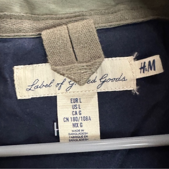 Hm Vintage Military Style Coat Jacket Size Large - Picture 4 of 9